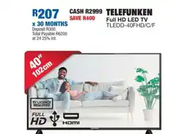 OK Furniture TELEFUNKEN Full HD LED TV TLEDD-40FHD/C/F offer