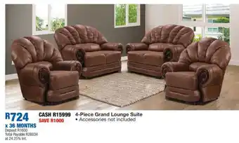 OK Furniture 4-Piece Grand Lounge Suite offer
