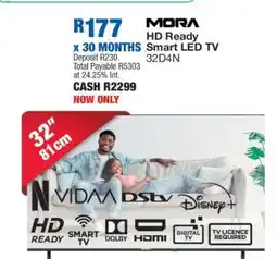 OK Furniture MORA HD Ready Smart LED TV 32D4N offer