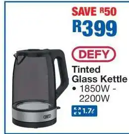 OK Furniture DEFY Tinted Glass Kettle offer