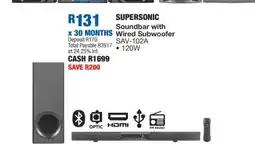 OK Furniture SUPERSONIC Soundbar with Wired Subwoofer SAV-102A offer