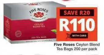 Checkers Five Roses Ceylon Blend Tea Bags offer