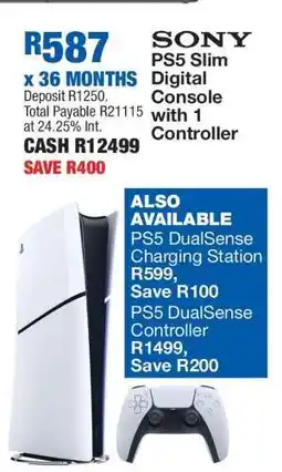 OK Furniture SONY PS5 Slim Digital Console with 1 Controller offer