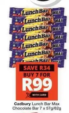 Checkers Cadbury Lunch Bar Max offer