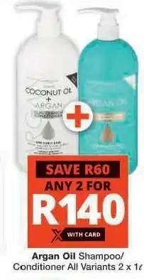 Checkers Argan Oil Shampoo/Conditioner offer
