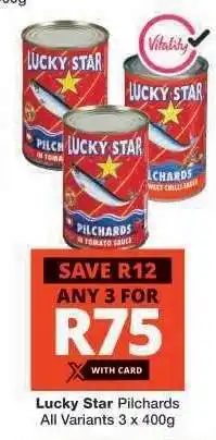 Checkers LUCKY STAR PILCHARDS offer
