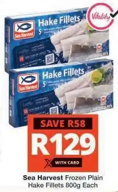 Checkers Sea Harvest Frozen Plain Hake Fillets offer