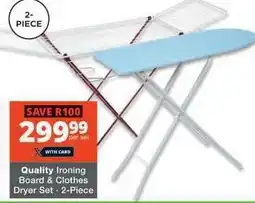 Checkers Quality Ironing Board & Clothes Dryer Set offer
