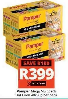 Checkers Pamper Mega Multipack Cat Food offer