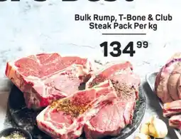 Pick n Pay Bulk Rump, T-Bone & Club Steak Pack Per kg offer