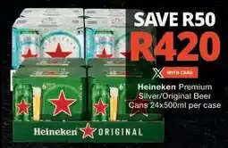 Checkers Heineken Premium Silver/Original Beer offer