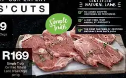 Checkers Simple Truth Certified Natural Lamb Braai Chops offer