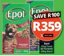 Checkers EPOL DOG FOOD offer