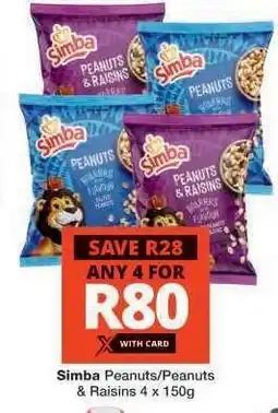 Checkers Simba Peanuts/Peanuts & Raisins offer