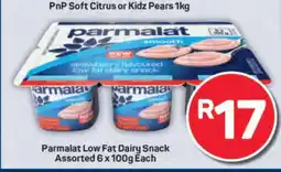 Pick n Pay Parmalat Low Fat Dairy Snack Assorted 6 x 100g Each offer