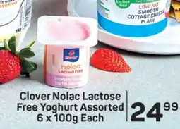 Pick n Pay Clover Nolac Lactose Free Yoghurt Assorted 6 x 100g Each offer
