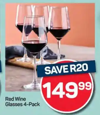 Pick n Pay Red Wine Glasses 4-Pack offer