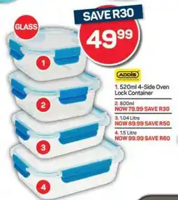 Pick n Pay Addis 4-Side Oven Lock Container 520ml offer