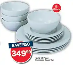 Pick n Pay Home 12-Piece Embossed Dinner Set offer