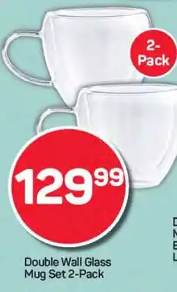 Pick n Pay Double Wall Glass Mug Set 2-Pack offer