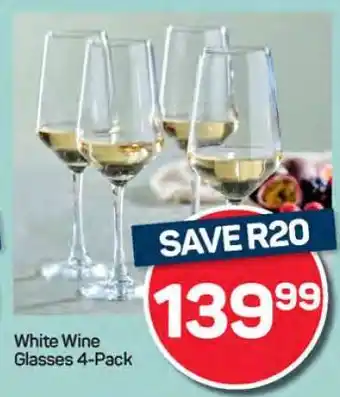 Pick n Pay White Wine Glasses 4-Pack offer