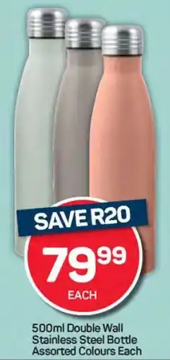 Pick n Pay 500ml Double Wall Stainless Steel Bottle offer