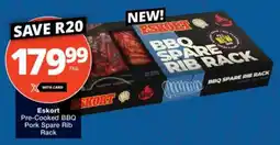 Checkers Eskort Pre-Cooked BBQ Pork Spare Rib Rack offer