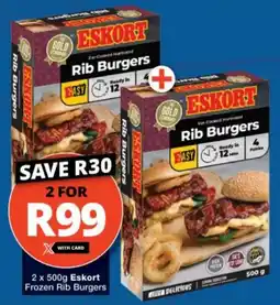 Checkers Eskort Frozen Rib Burgers offer