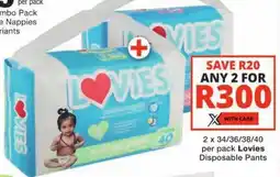 Checkers Lovies Disposable Pants offer