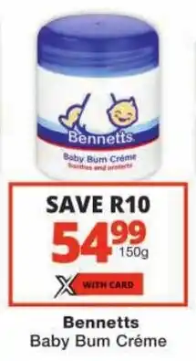Checkers Bennetts Baby Bum Créme offer