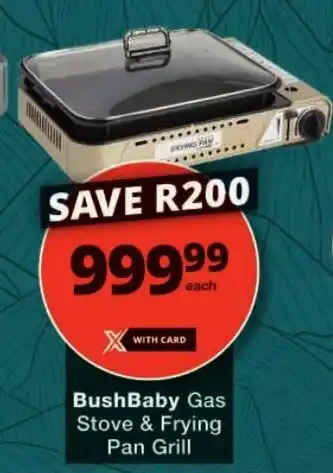 Checkers BushBaby Gas Stove & Frying Pan Grill offer