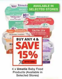 Checkers Umatie Baby Food Products offer