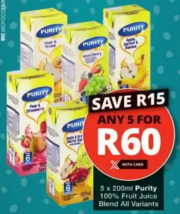 Checkers Purity 100% Fruit Juice Blend All Variants offer