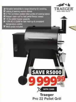 Checkers Traeger Pro 22 Pellet Grill offer