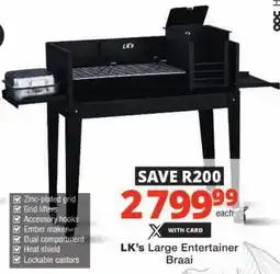 Checkers LK's Large Entertainer Braai offer