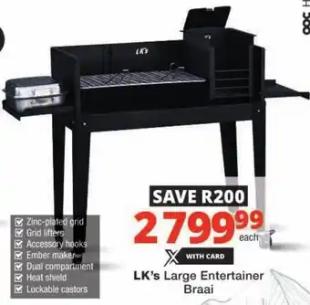 Checkers LK's Large Entertainer Braai offer