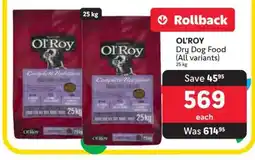 Makro OL'ROY Dry Dog Food (All variants) offer