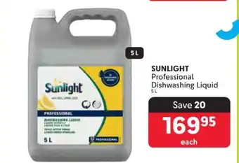 Makro SUNLIGHT Professional Dishwashing Liquid offer