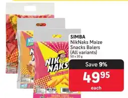 Makro SIMBA NikNaks Maize Snacks Balers offer