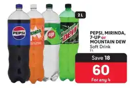 Makro PEPSI, MIRINDA, 7-UP or MOUNTAIN DEW offer