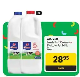 Makro CLOVER Fresh Full Cream or 2% Low Fat Milk offer