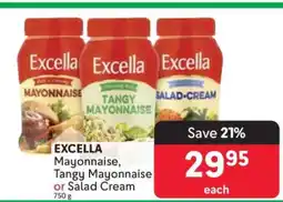 Makro EXCELLA Mayonnaise, Tangy Mayonnaise or Salad Cream offer