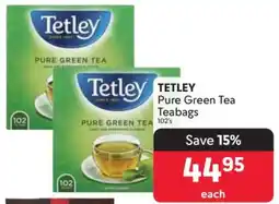 Makro TETLEY Pure Green Tea Teabags offer