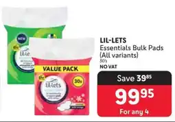 Makro LIL-LETS Essentials Bulk Pads (All variants) offer