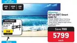Makro Hisense 127 cm (50) Smart UHD TV offer