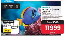 Makro Hisense 190 cm (75) Smart QLED TV offer