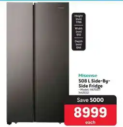 Makro Hisense 508 L Side-by-Side Fridge offer