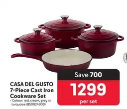 Makro CASA DEL GUSTO 7-Piece Cast Iron Cookware Set offer