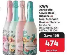 Makro KWV Annabelle Cuvee Rosé, Blanche or Non-Alcoholic Rosé or Blanche offer