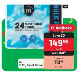 Makro m 2-Ply Toilet Tissue offer